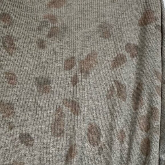 Aritzia Wilfred Balzac Leopard Cashmere Silk Cotton Sweater Lightweight Knit M - Picture 8 of 15